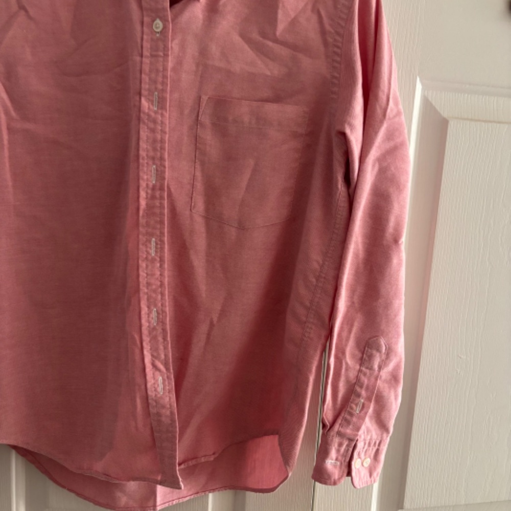 Lands End Pink Collared L/S Shirt Size Petite 6 - Picture 4 of 8